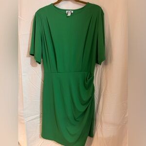 Future Collective Kelly Green Draped Sheath Dress - Size Small - EUC